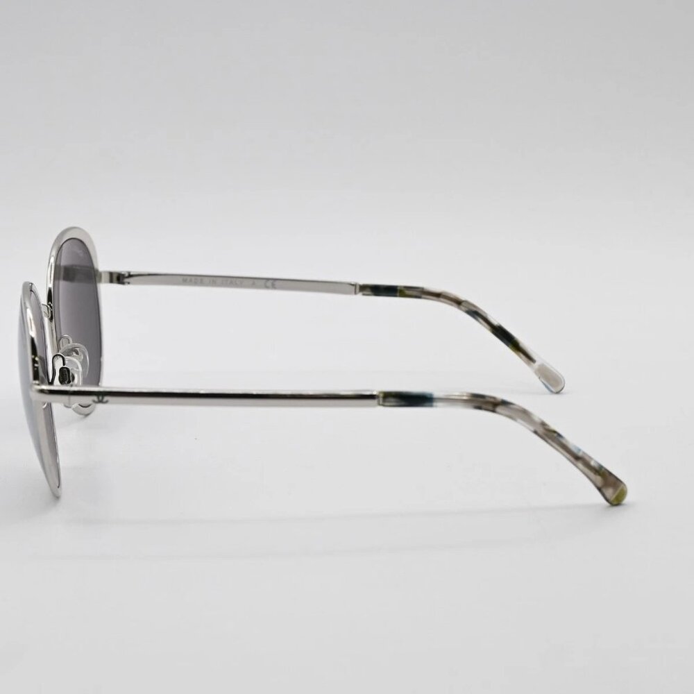 CHANEL CC Logo Sunglasses Eye Wear Mirror Lenz Plastic Metal Silver 4206 36RL592 - Picture 2 of 14